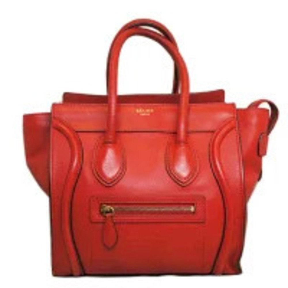 CELINE Luggage Shopper Red B